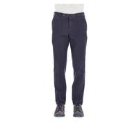 PT Torino - Pantalone in cotone micro struttura Slim fit - - Trousers - Uomo - Blu - L