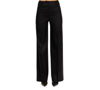 PT Torino - Pantaloni in flanella nera a gamba larga - - Trousers - Donna - Nero - S