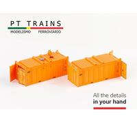Pt Trains 820800 Coppia Container Dinazzano PO FS Apribili Scala H0