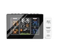 PT201C Orologio da parete con sveglia digitale Stazione meteorologica WiFi Temperatura interna/esterna Umidità Fase lunare Previsioni meteo -40℃