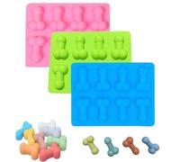 PTaizjjz 3 stampi divertenti in silicone per cubetti di ghiaccio, riutilizzabili, per San Valentino, whisky, feste, torte al cioccolato, caramelle, cubetti di ghiaccio, dessert, decorazioni per torte