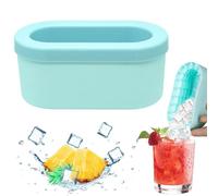 PTaizjjz Mini stampo ovale in silicone per cubetti di ghiaccio, piccolo vassoio per cubetti di ghiaccio, decomprimere il reticolo del ghiaccio, a pressione a rilascio facile per congelatore, 100