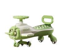 Ptasccne Aereo elettrico per bambini con luci e musica, ruota silenziosa e telecomando. Triciclo
