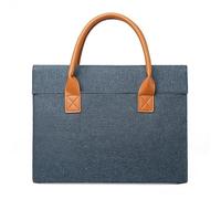 Ptasccne Borsa portadocumenti Oxford con manico e organizer for riunioni, ufficio e scuola, valigetta for il trasporto di documenti cartacei borsa porta pc(Gray-Blue,Small)