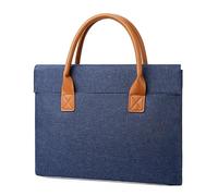Ptasccne Borsa portadocumenti Oxford con manico e organizer for riunioni, ufficio e scuola, valigetta for il trasporto di documenti cartacei borsa porta pc(Blue,Small)