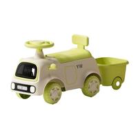 Ptasccne Macchina a spinta con rimorchio, giocattolo da interno ed esterno for bambini, con vano portaoggetti sotto il sedile, musica leggera triciclo