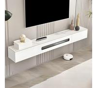 Ptasccne mobile tv Supporto TV for montaggio a parete con console TV galleggiante con contenitore