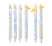Ptasccne Penne gel for formaggio retrattili da 6 pezzi | Penne da 0,5 mm Materiale scolastico for la scrittura nel diario Stagione del ritorno a scuola penne
