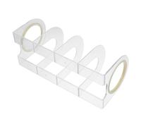 Ptasccne portariviste Portariviste da scrivania in plastica trasparente, portariviste rotondo multifunzione for ufficio, scuola, casa porta riviste(White)