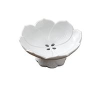 PTATT Ciotola in ceramica con base drenante, supporto decorativo per frutta e dessert, espositore per bancone della cucina, centrotavola, decorazione da tavolo, vassoio per frutta, bianco