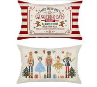 PTBWS 2 pezzi Copricuscini Natalizi, 30x50cm Natale Fodere Per Cuscini, Natale Federa Per Cuscini, Federe Cuscini Divano, Cuscini Per Divani, Divani Letto, Camere Da Letto e Salotti