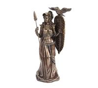 PTC 10 Inch Bronze Colored Athena Figurine Holding Shield with Owl