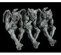 PTC PG Trading 9794 5 in. Gargoyle See, Hear, Speak No Evil Shelf Sitters by