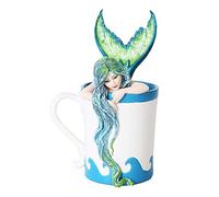 PTC Statua Morning Bliss Sirena in Tazza di caffè, 13 CM