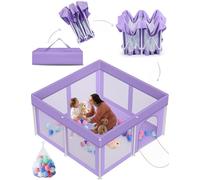 Ptcide Box pieghevole 50 x 50, box pieghevole ultra portatile, si schierano istantaneamente in tre secondi, sicuro gioco per bambini con morbida rete traspirante, perfetto centro attività per il gioco