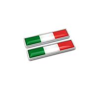 PTDecals 2 pezzi bandiera Italia metallo auto segni adesivi 3d emblema nazionale IT bandiera tricolore distintivo grafica decalcomanie per auto universale moto parafango gonne tronco lati, 58mm * 14mm