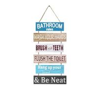 Ptdfjspt Decorazione Artistica da Parete Ispiratrice per Il Bagno 'Ufficio, Decorazione da Parete Motivazionale in Legno da Appendere, Segno Durevole e Facile da Installare