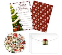PTECDROTS Set di 20 inviti natalizi con buste, fiocchi di neve, albero di Natale, biglietti di invito per divertenti invernali, Natale, compleanni, feste, 17 x 11,9 cm