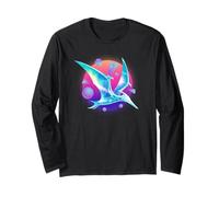 Pterodattilo Dinosauro Volante Cielo Sci-Fi Dinosaur Retrowave Maglia a Manica