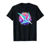 Pterodattilo Dinosauro Volante Cielo Sci-Fi Dinosaur Retrowave Maglietta