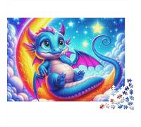 Pterosaur Puzzle 1000 Pezzi - Design Rilassante E Dettaglio Artistico, Poster E Box Regalo - 70x50cm/1000pcs