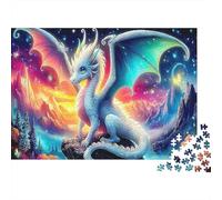 Pterosaur Puzzle 1000 Pezzi Drago nella Nebulosa Cosmica Materiale Cartone Riciclato Puzzle per Adulti Gioco Educativo Decompressione Decorazione Murale Regalo Regalo Compleanno