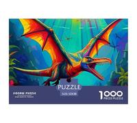 Pterosaur, Puzzle Da 1000 Pezzi, Esperienza Artistica Che Trasforma Il Risultato Finale in Un Elegante Capolavoro Murale, Decorazione Raffinata Per Abbellire Gli Spazi Interni, Adatto A Partire Dai 12