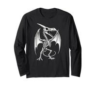 Pterosauro Scheletro Dinosauro pterodattilo Halloween Ragazzi Bambini Maglia a Manica