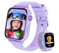 PTHTECHUS 4G Smartwatch Bambini GPS, Orologio Intelligente per Ragazza e Ragazzo 4-12 Anni con Telefono, Videochiamata, Chat, SOS, Sveglia, Contapassi, Camera, Modalità Classe, Gioco, Magenta