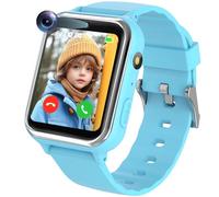 PTHTECHUS Orologio intelligente per bambini, con lettore musicale, video, sveglia, 13 giochi, fotocamera, bambini Smart Watch SOS, regalo adatto per ragazzi e ragazze dai 4 ai 12 anni (Blu)