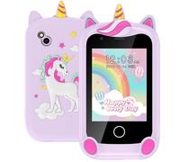 PTHTECHUS Smartphone Bambini, Telefoni e cellulari bambini Giocattoli Musicale ELETTRONICI EDUCATIVI,Black (P3-PURPLE)