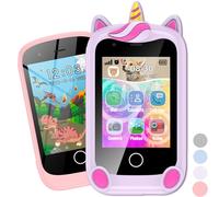 PTHTECHUS Smartphone Bambini, Telefoni e cellulari bambini Giocattoli Musicale ELETTRONICI EDUCATIVI,Black (P3-Pink 02)