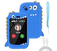PTHTECHUS Smartphone per Bambini, Cellulare Giocattolo Fiabe Audiolibri Telefono Console Portatili, Giocattoli Elettronici Educativi, Regalo di Compleanno per Bambini, Nero