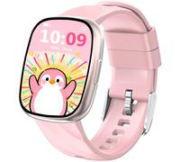PTHTECHUS Smartwatch Bambini - 1.75" Orologio Smartwatch Bambini Fitness Tracker Impermeabile con 100+ Modalità Sportive, Giochi e Contapassi, 4-12 Anni Ragazze e Ragazzi (9D-3S-S60K-PINK)