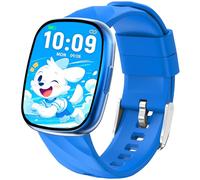 PTHTECHUS Smartwatch Bambini - 1.75" Orologio Smartwatch Bambini Fitness Tracker Impermeabile con 100+ Modalità Sportive, Giochi e Contapassi, 4-12 Anni Ragazze e Ragazzi (9D-3S-S60K-Blue)