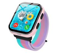 PTHTECHUS Smartwatch per bambini 4G, orologio telefonico per bambini con funzione di chiamata, chiamate bidirezionali, fotocamera, MP3, SOS, scheda di apprendimento, regalo per ragazzi e ragazze rosa