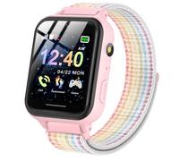 PTHTECHUS Smartwatch per Bambini, Telefono Smartwatch con Lettore Musicale per Ragazzi e Ragazze Giochi SOS Contapassi Touchscreen Fotocamera Orologio per Bambino 4-12 Anni Regalo (04UK-S19Pink)