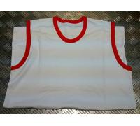 Pti Bianco Gilet con Rossa Orlo Fisico Formazione Originale British Military