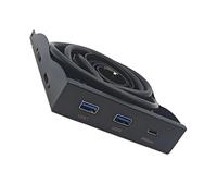 PTILSERY Pannello frontale da 19 pin a due USB 3.2 e USB tipo C per trasferimento dati ad alta velocità fino a 20 Gbps con facile installazione