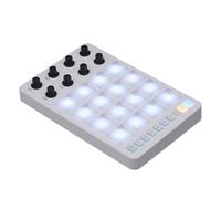 PTILSERY Pratico controller tastiera USB con 16 Drum Pad retroilluminato Display LED, tastiera professionale 8 manopole Produzione musicale