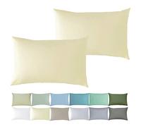 P'tit Basile - Federa Cuscino 40x60 Bambino - Set 2 Federe per cuscino lettino e culla - Colore Ecru - 100% Puro cotone biologico 57 fili/cm² 115GSM - Chiusura a busta - Morbida Traspirante