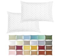 P'tit Basile - Federa Cuscino 40x60 Bambino - Set 2 Federe per cuscino lettino e culla - Mini Stelle - 100% Puro cotone biologico 57 fili/cm² 115GSM - Chiusura a busta - Morbida Traspirante
