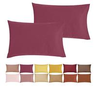 P'tit Basile Federa per cuscino 35 x 40 cm, set di 2 federe per cuscino per bambino - Lie di vino - 100% cotone biologico a 57 fili, per cuscino 30 x 40 cm o 35 x 40 cm