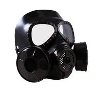 P'tit Clown - 21076 - Maschera a gas fittizio - Gas Mask - Accessorio per travestimento per carnevale, feste a tema, serate biohazard, radioattività, zombie, Halloween - nero - unisex - plastica