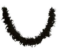 P'tit Clown - 21601 - Boa Piume - Nero - Lunghezza 160 cm - Unisex - Accessorio Perfetto per Travestimento, Charleston, Anni 20, Flapper, Carnevale, Festa in Costume