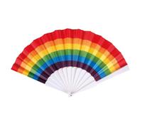 P'TIT CLOWN - 23260 - Ventaglio Arcobaleno - Perfetto per Carnevale, Pride - Adulto, Unisex