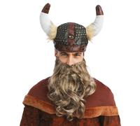 P'TIT CLOWN - 23291 - Barba vichinga - Viking's Beard - Lusso - Accessorio per costume - Perfetto per Carnevale, feste a tema, feste in costume, cosplay, feste a tema, Halloween - Adulto