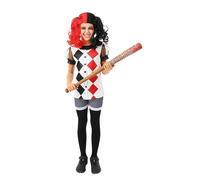 P'TIT CLOWN - 23501 - Costume arlecchino - nero, rosso - ragazza - 5/6 anni
