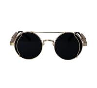 P'TIT CLOWN - 24345 - Occhiali Steampunk rotondi - montatura in metallo