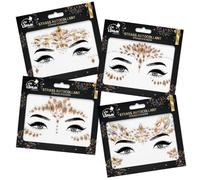 P'TIT CLOWN - 24367 - Strass per il viso - oro - 4 modelli casuali